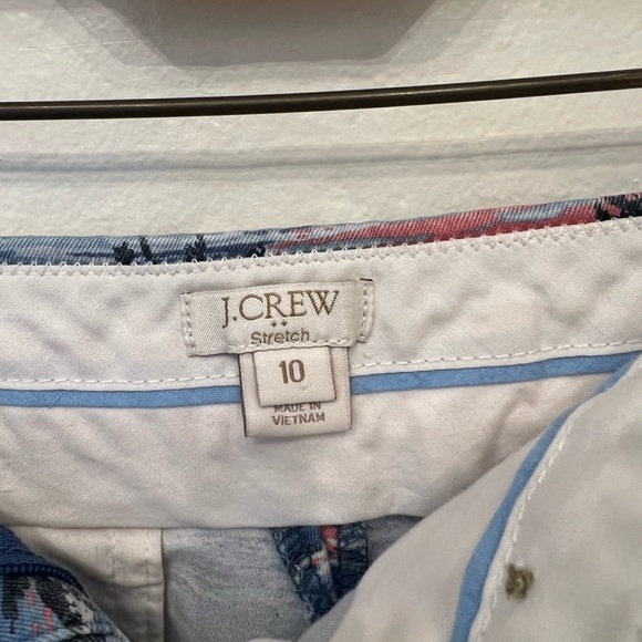 J. Crew women's tropical print stretch cotton shorts w hand pockets Size 10 - Picture 7 of 7